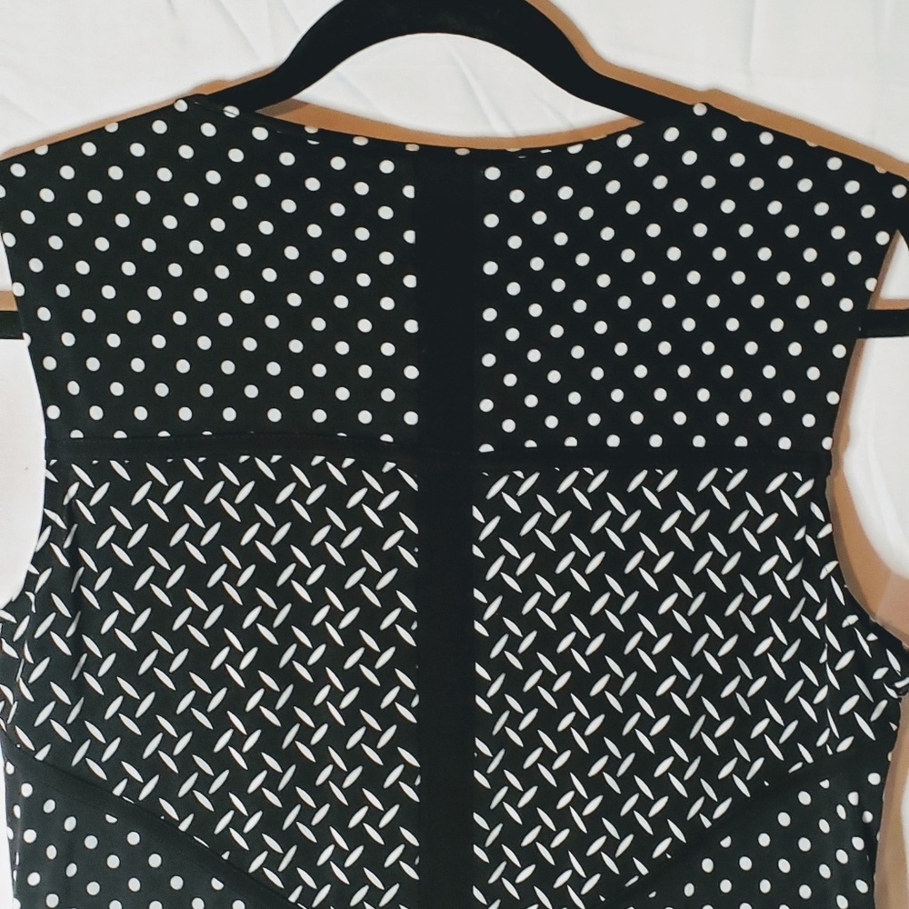 Just..Taylor-Multi Panel Pattern Polka Dot Dress - image 6